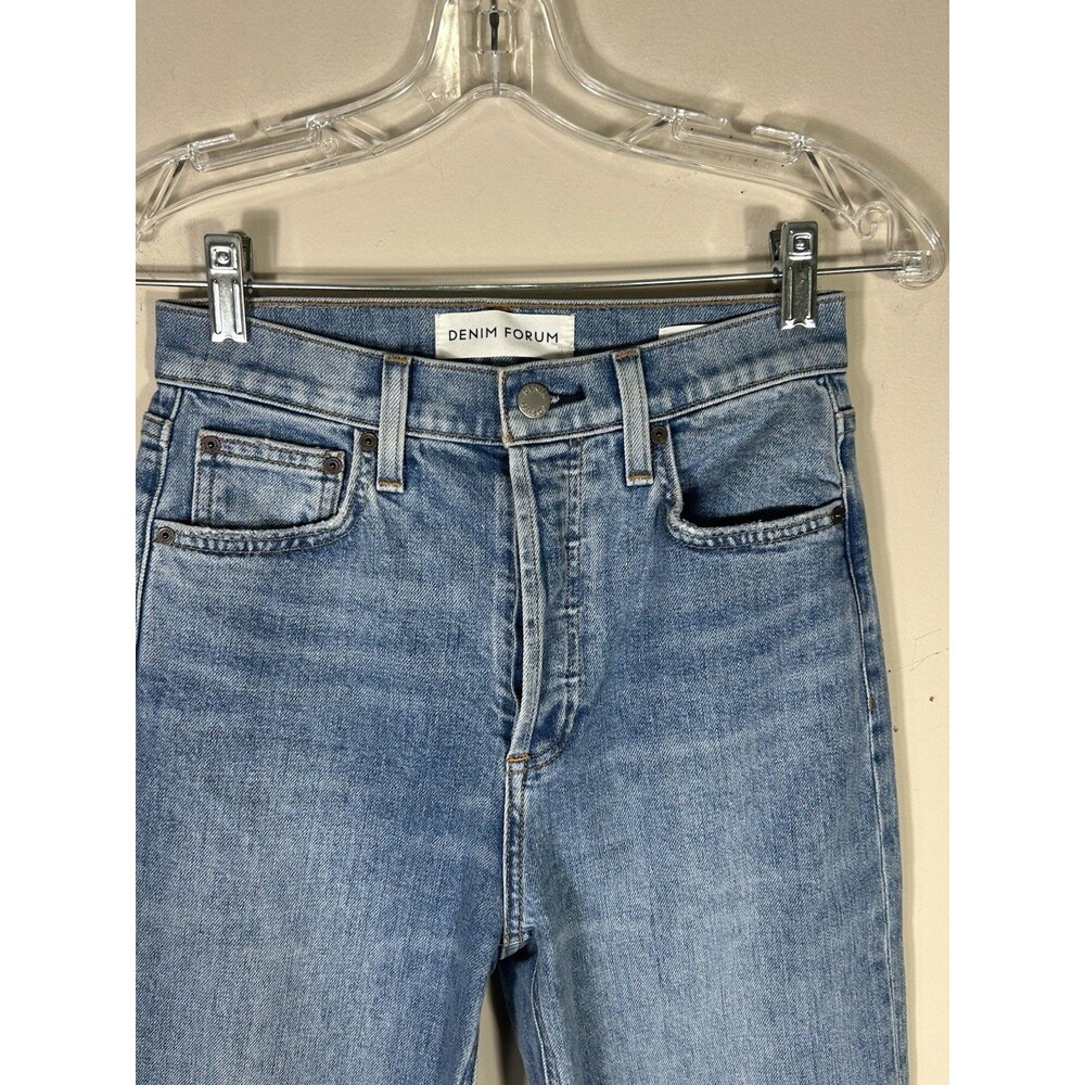 Denim Forum The Arlo Straight Jeans Womens 25 Blue Normcore Minimalist Essential - Picture 3 of 10